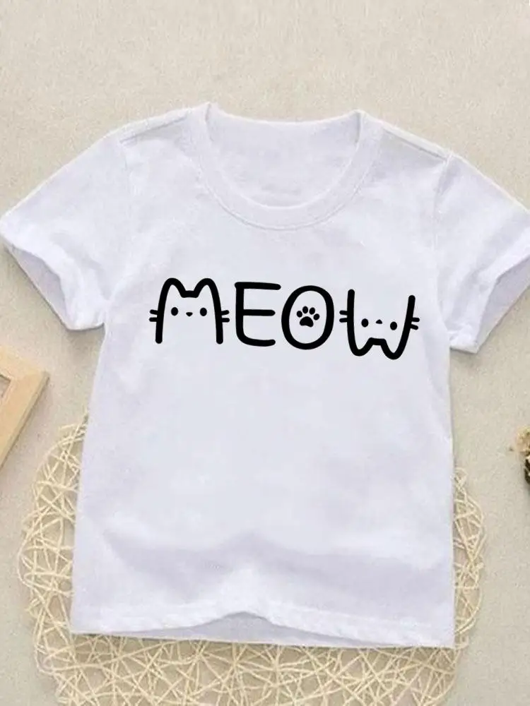 Kids Tees Tops Short Sleeve Fashion O-neck Girls Boys Summer Letter 90s Cat Pet Cute Cartoon Outfits T-shirts Children Clothes
Kids Tees Tops Short Sleeve Fashion O-neck Girls Boys Summer Letter 90s Cat Pet Cute Cartoon Outfits T-shirts Children Clothes