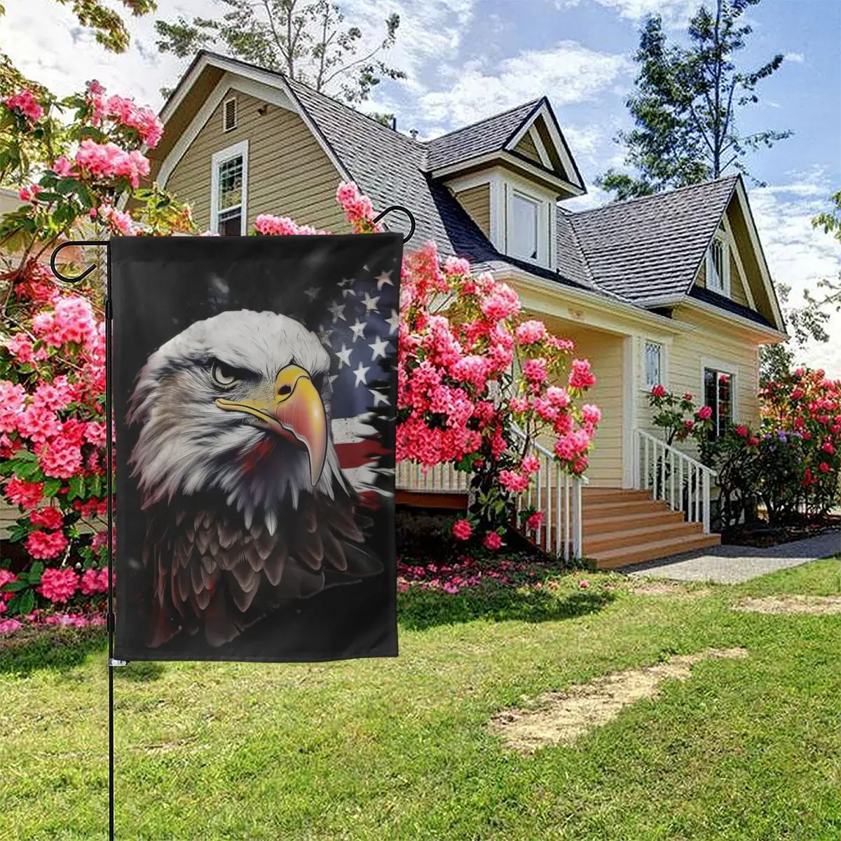 

Американский Орлан, Садовый флаг, двусторонний патриотический Орлан, США, 4 июля, День Независимости, памятный день