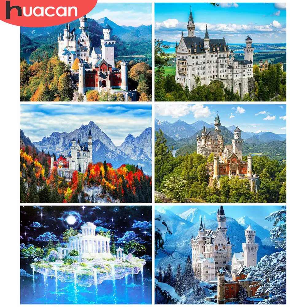 HUACAN Full Square Diamond Painting Castle 5D Mountain Diamond Embroidery Mosaic Landscape Home Decoration
HUACAN Full Square Diamond Painting Castle 5D Mountain Diamond Embroidery Mosaic Landscape Home Decoration