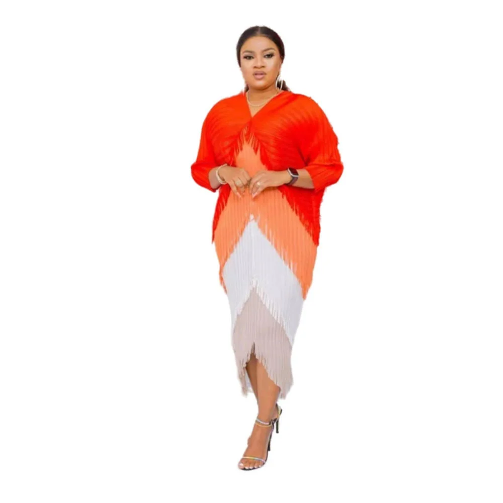 Cutubly Dress Woman Fashion Women's Patchwork Color Tassel Clothing Vestidos Pleated Streetwear New Dresses 2022 Spring Elegant
Cutubly Dress Woman Fashion Women's Patchwork Color Tassel Clothing Vestidos Pleated Streetwear New Dresses 2022 Spring Elegant