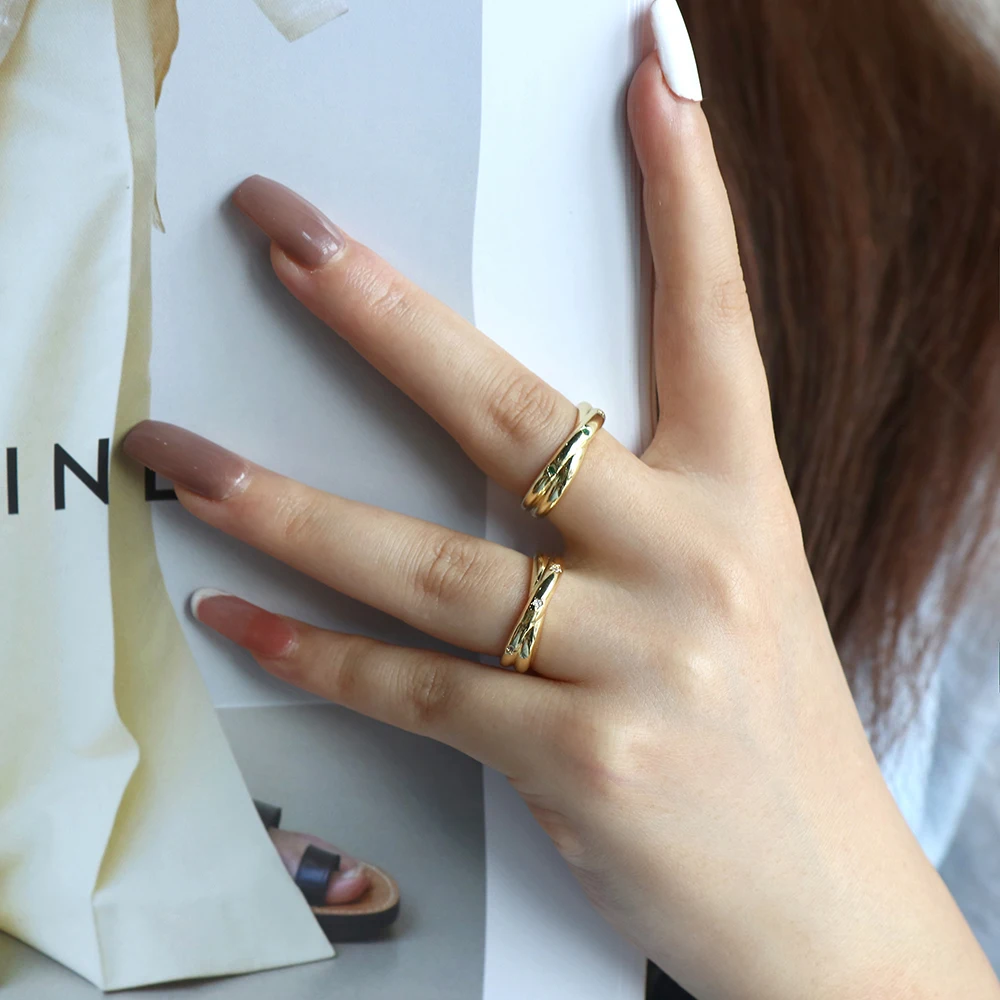 Luxury Green Zircon Cross X Shape Rings For Women Engagement Rings Micro-Inlaid Gold Plated Rings Female Jewelry Gifts Wholesale
Luxury Green Zircon Cross X Shape Rings For Women Engagement Rings Micro-Inlaid Gold Plated Rings Female Jewelry Gifts Wholesale