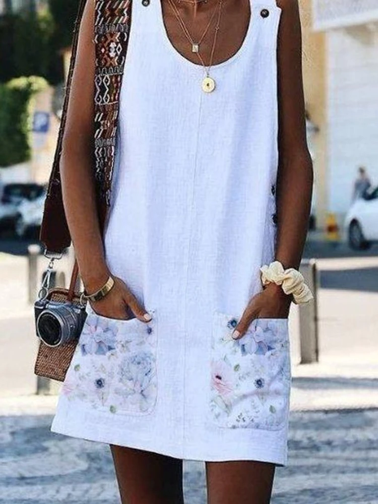 WYWMY Sleeveless Women Summer Dress 2022 Boho Style Sexy Vest Dress Mini Pockets Solid Tank Beach Dress Sundress Female Vestidos
WYWMY Sleeveless Women Summer Dress 2022 Boho Style Sexy Vest Dress Mini Pockets Solid Tank Beach Dress Sundress Female Vestidos