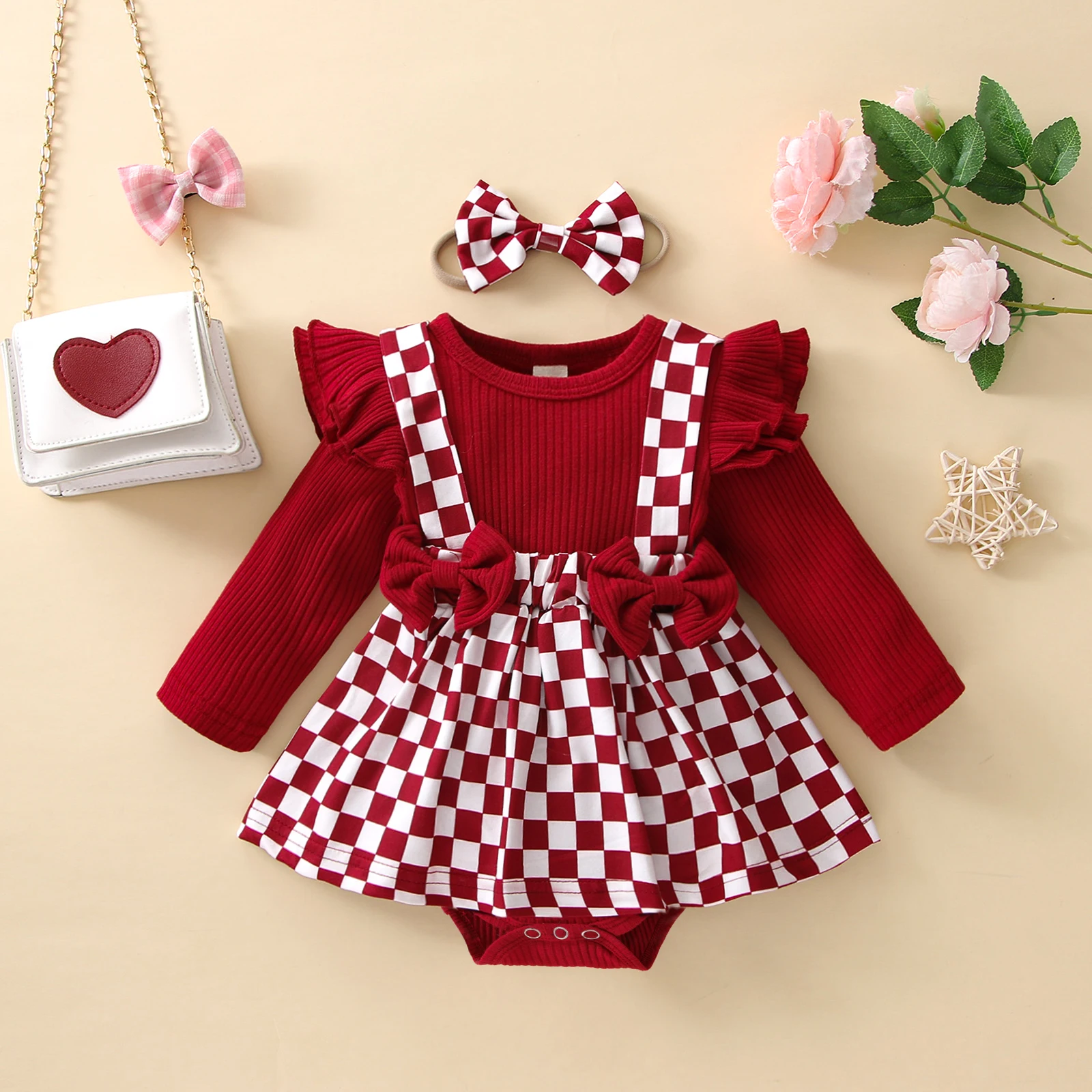 Lovely Autumn Newborn Baby Girls Rompers Ribbed Knitted Checkerboard/Cow Print Long Sleeve Bowknot Jumpsuits Skirts Headband
Lovely Autumn Newborn Baby Girls Rompers Ribbed Knitted Checkerboard/Cow Print Long Sleeve Bowknot Jumpsuits Skirts Headband