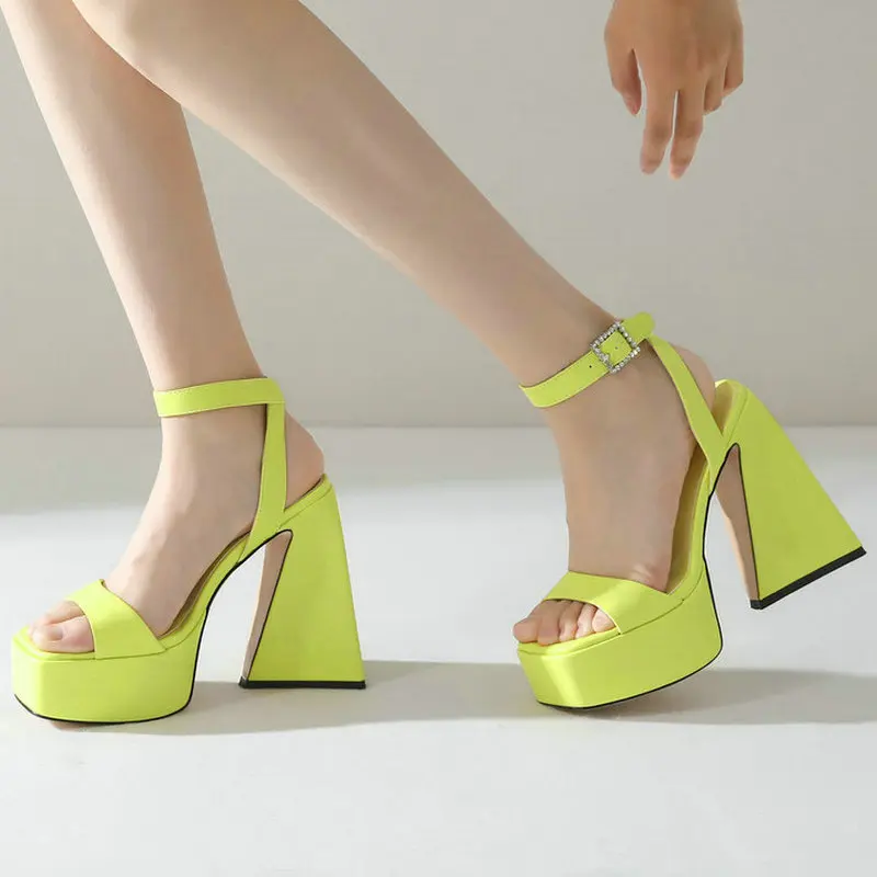 Platform Square High Heel Ladies Modern Sandals Faux Leather Brand Design Open Toe Ladies High Heel Shoes Buckle Dress Shoes
Platform Square High Heel Ladies Modern Sandals Faux Leather Brand Design Open Toe Ladies High Heel Shoes Buckle Dress Shoes
