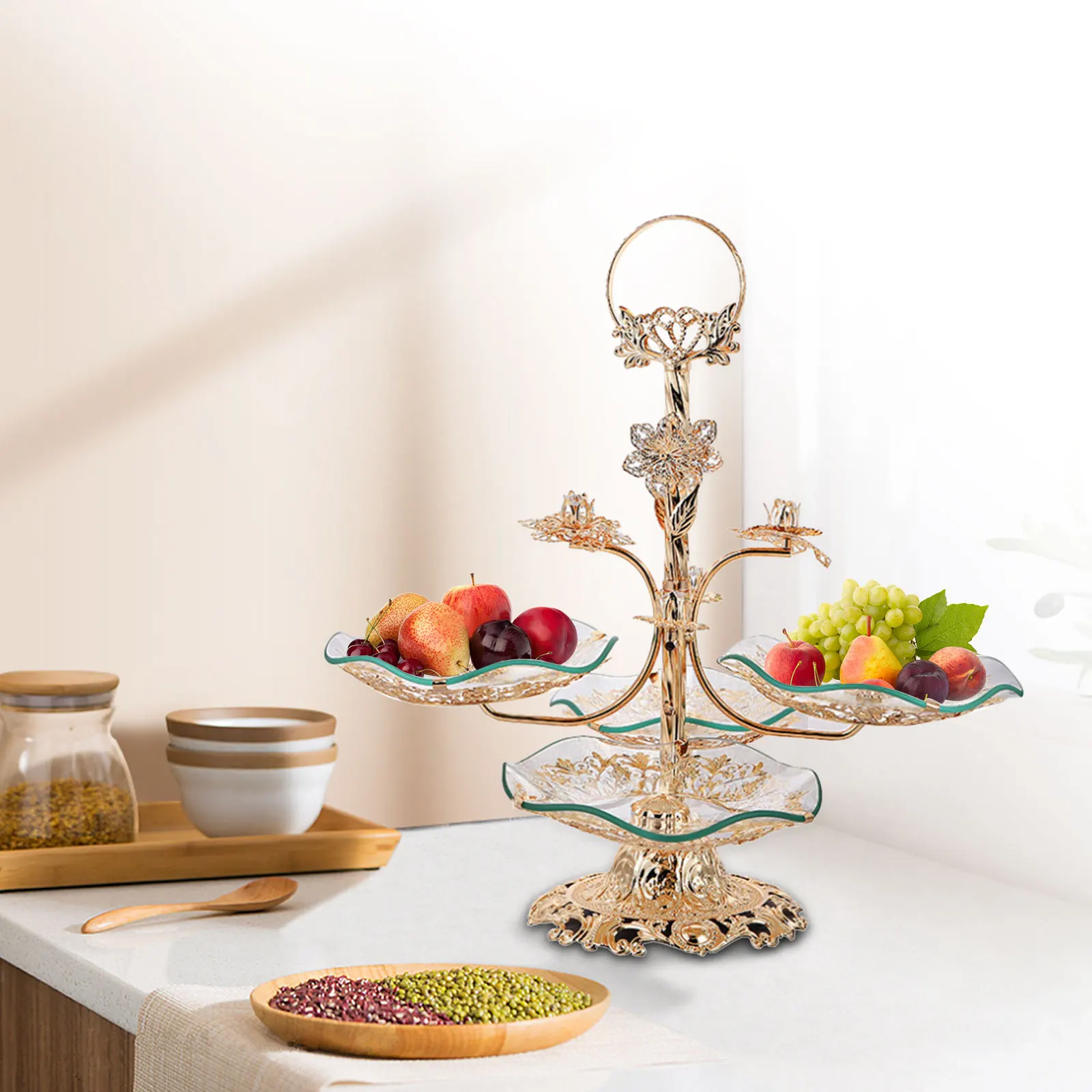 4-Stage Golden Glass Cupcake Stand Display Plate Food Centerpiece Tray Holder
4-Stage Golden Glass Cupcake Stand Display Plate Food Centerpiece Tray Holder