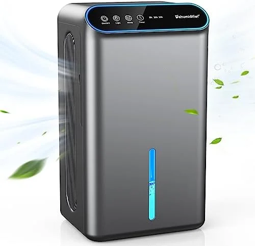 Smart Dehumidifiers for home, 750 Sq.Ft Room, Night Light Touch Panel, 85OZ Water Tank, Dual- Quiet Portable Small Dehumidifier
Smart Dehumidifiers for home, 750 Sq.Ft Room, Night Light Touch Panel, 85OZ Water Tank, Dual- Quiet Portable Small Dehumidifier