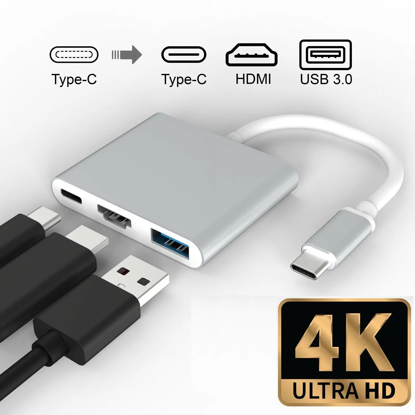 USB-C Typ-C zu auf HDMI HUB 4K TV Adapter Kabel für Macbook Pro Samsung Huawei 
USB-C Typ-C zu auf HDMI HUB 4K TV Adapter Kabel für Macbook Pro Samsung Huawei