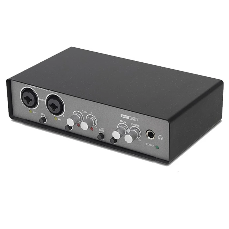 Audio Interface Sound Card 24-Bit/192Khz AD Converter For Electric Guitar Live Recording Professional Studio Singing
Audio Interface Sound Card 24-Bit/192Khz AD Converter For Electric Guitar Live Recording Professional Studio Singing