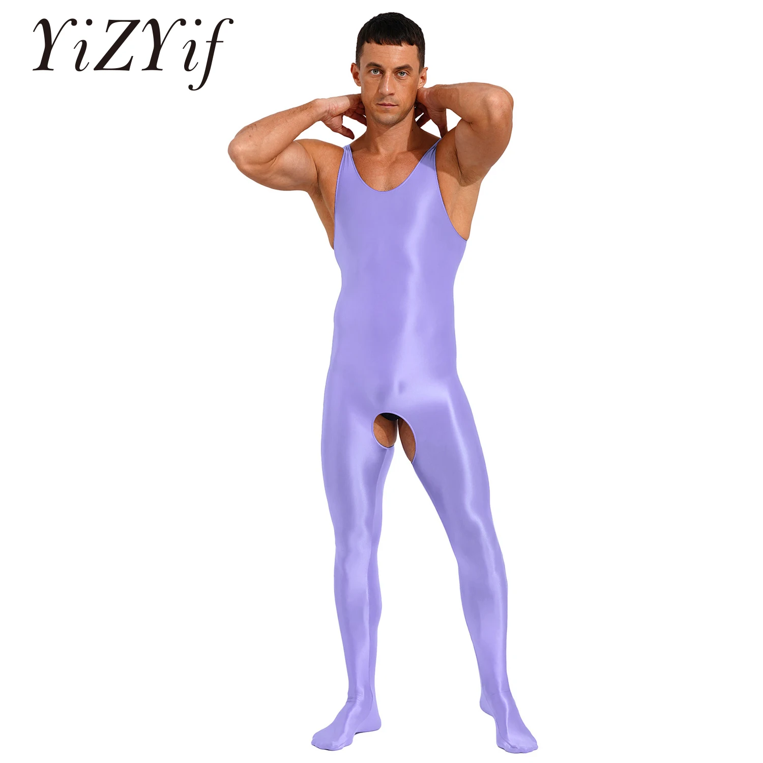 Mens Lingerie Glossy Open Crotch Tights Footed Jumpsuits Stretchy Sleeveless Full Body Leotard Bodysuit Underwear Nightwear
Mens Lingerie Glossy Open Crotch Tights Footed Jumpsuits Stretchy Sleeveless Full Body Leotard Bodysuit Underwear Nightwear