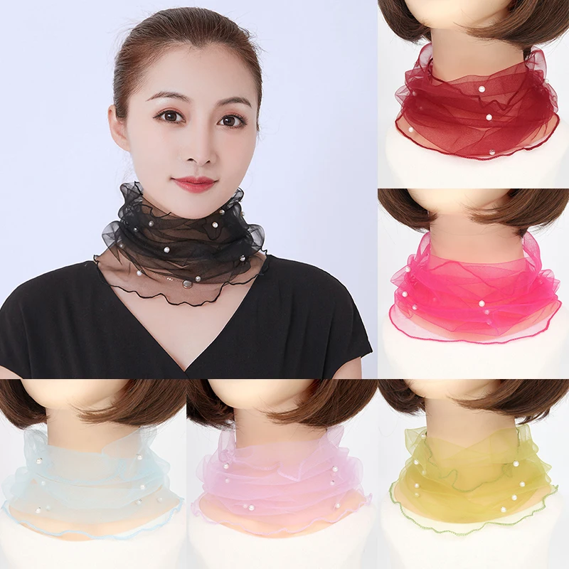 Fashion Lace Beaded Scarf Women Summer Elegant Chiffon Neck Collar Scarf Thin Mesh Sunscreen Variety Small Silk Anti-UV Scarf
Fashion Lace Beaded Scarf Women Summer Elegant Chiffon Neck Collar Scarf Thin Mesh Sunscreen Variety Small Silk Anti-UV Scarf