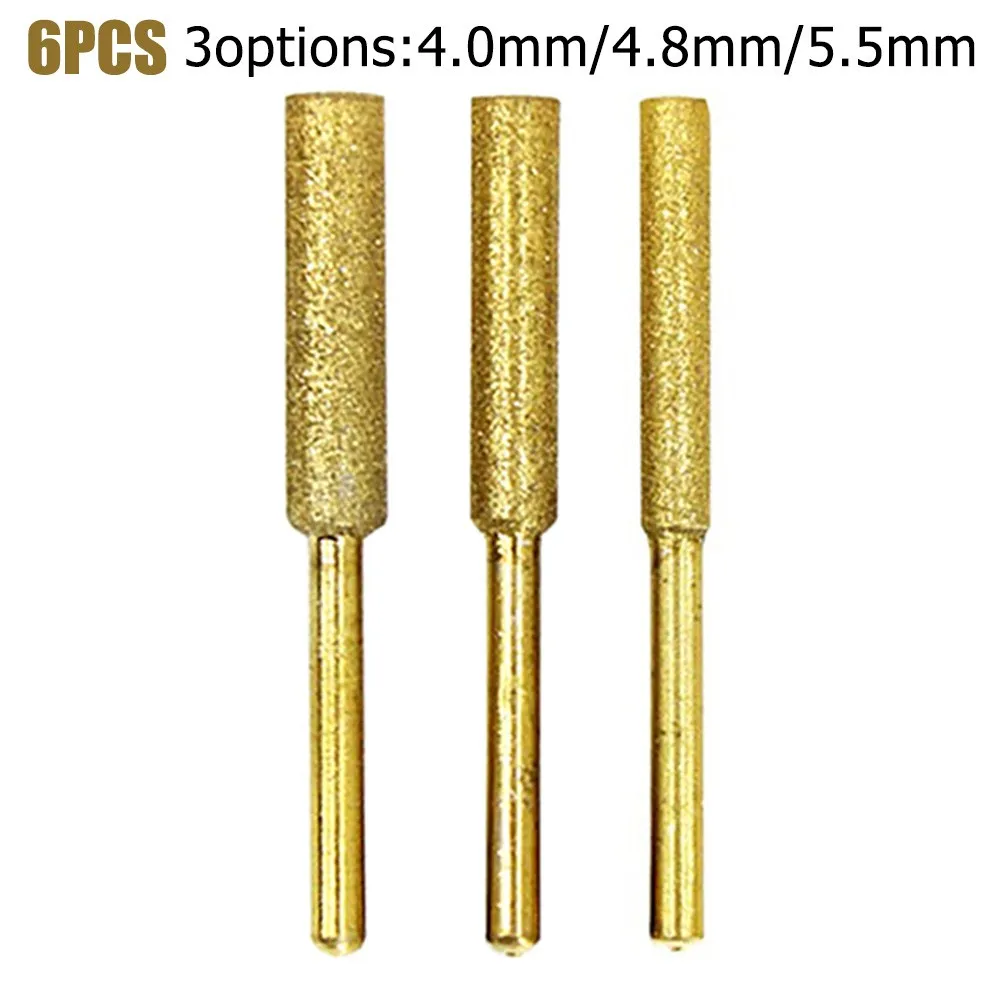 4/4.8/5.5mm 6pcs Electric Chainsaw Grinder Chain Titanium Plated For Sharpening Chain Saw Teeth Rotary Tool Accessories
4/4.8/5.5mm 6pcs Electric Chainsaw Grinder Chain Titanium Plated For Sharpening Chain Saw Teeth Rotary Tool Accessories
