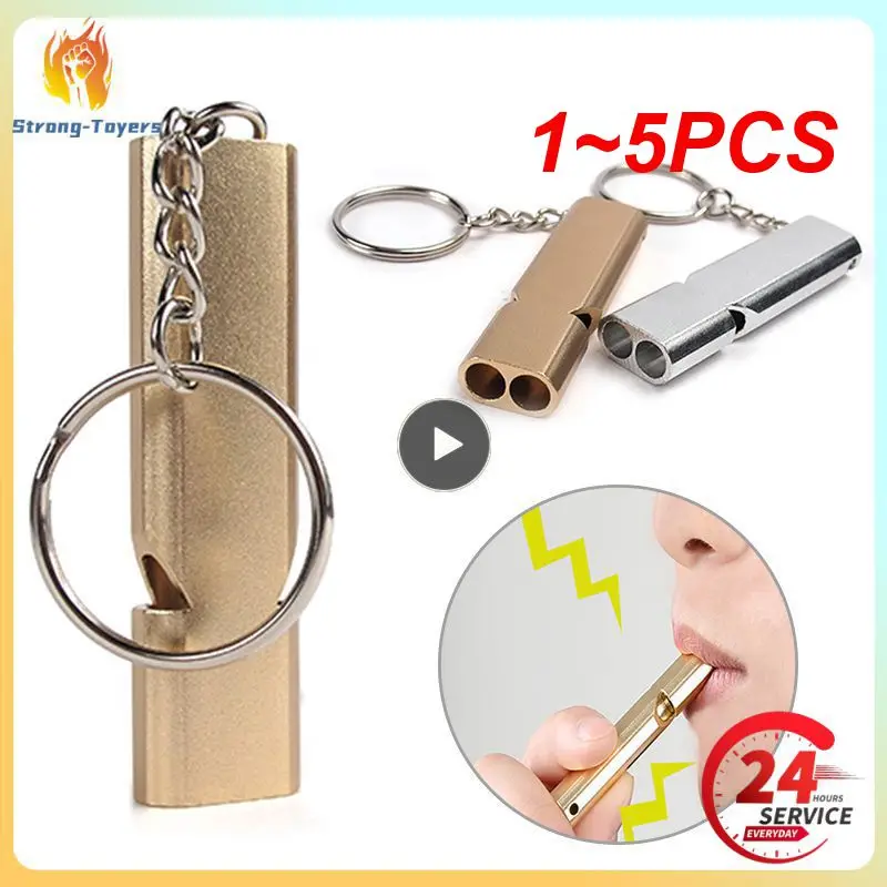 1~5PCS Aluminum Alloy Whistle Outdoor Hiking Camping Safe Survival Warning Dual-tube Whistle Practical Waterproof Team Sports 
1~5PCS Aluminum Alloy Whistle Outdoor Hiking Camping Safe Survival Warning Dual-tube Whistle Practical Waterproof Team Sports