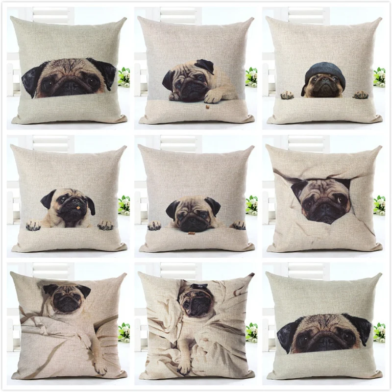 Cute Cartoon Dog Print Cushion Cover Peach Skin Pug Decorative Pillowcase Sofa Car Home Bulldog Pillowcase
Cute Cartoon Dog Print Cushion Cover Peach Skin Pug Decorative Pillowcase Sofa Car Home Bulldog Pillowcase