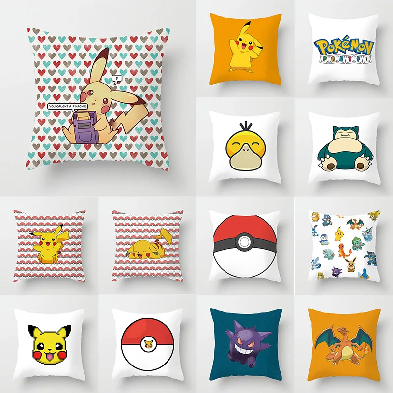 New Pokemon Pikachu Meowth Poke Ball Bulbasaur Charizard Charmander Raichu Pillow Cover Plush Kawaii Anime Pillowcase 45cm*45cm
New Pokemon Pikachu Meowth Poke Ball Bulbasaur Charizard Charmander Raichu Pillow Cover Plush Kawaii Anime Pillowcase 45cm*45cm