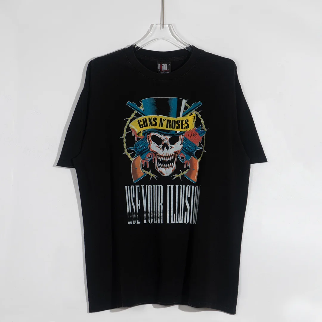 Мужская и женская футболка с коротким рукавом с принтом черепа Guns N Roses Rock Band Винтажная футболка Harajuku хип-хоп футболки
Мужская и женская футболка с коротким рукавом с принтом черепа Guns N Roses Rock Band Винтажная футболка Harajuku хип-хоп футболки