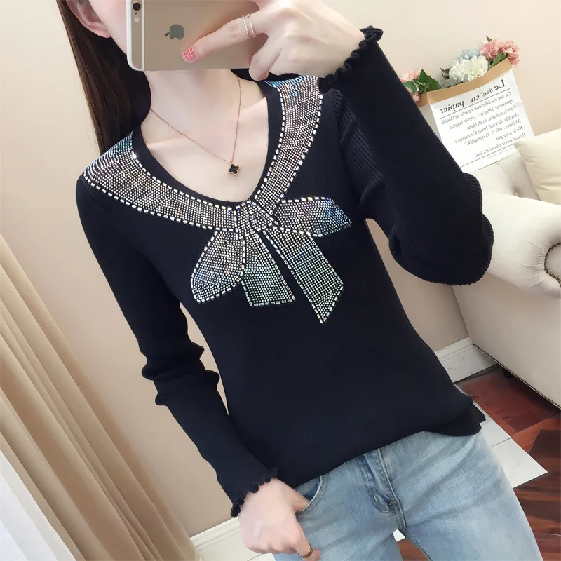Knitwear Slim-fit Western-style bottoming sweater Fall/winter women's sweater White
Knitwear Slim-fit Western-style bottoming sweater Fall/winter women's sweater White