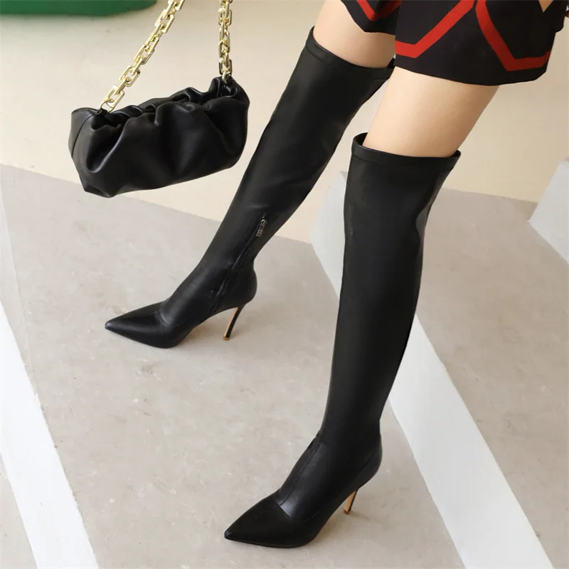 Women Boots Winter Designer Luxury Sexy High Heel Plus Size Women Shoes New Stone Grain Elegant Pointed Lady Over The Knee Boots
Women Boots Winter Designer Luxury Sexy High Heel Plus Size Women Shoes New Stone Grain Elegant Pointed Lady Over The Knee Boots