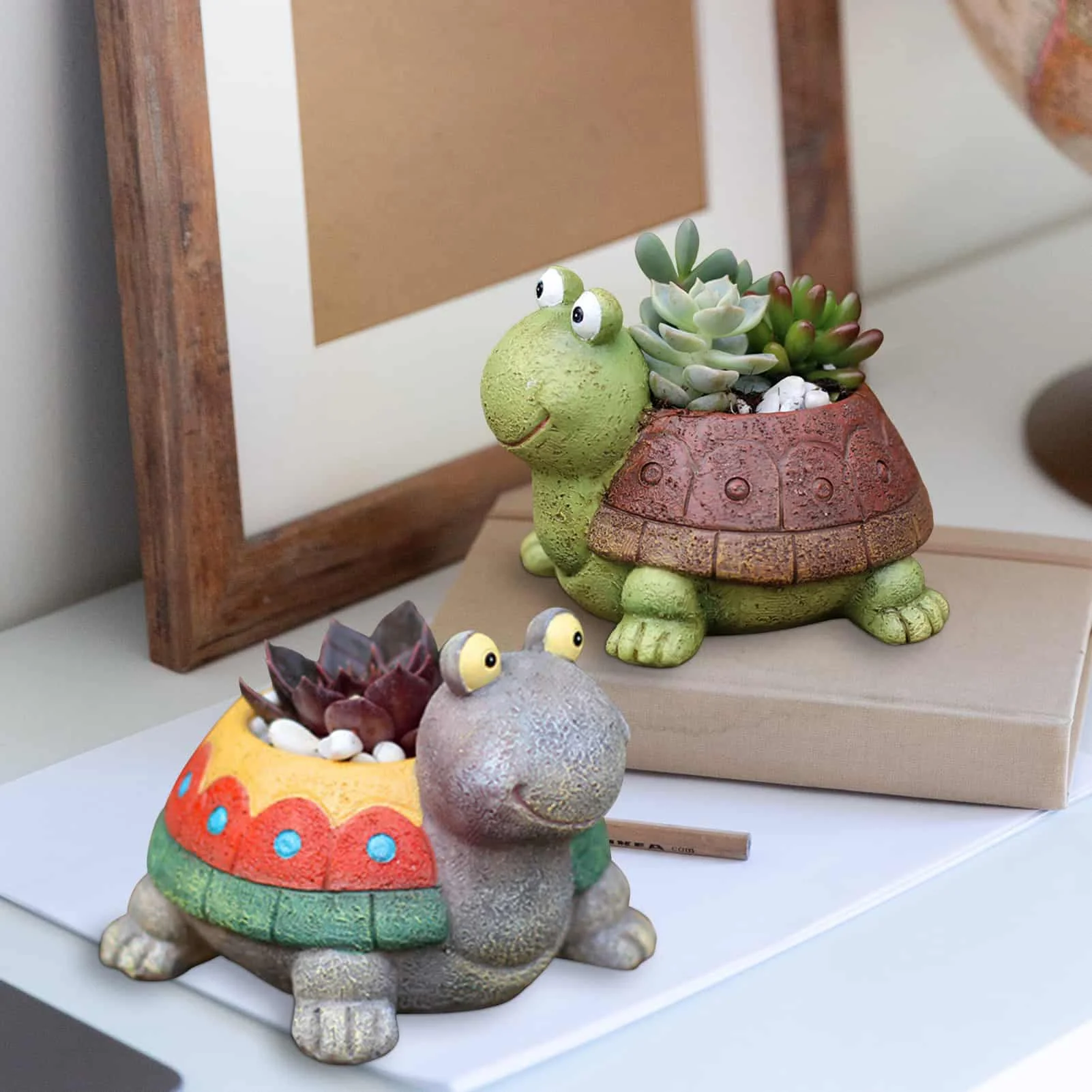 Creative Turtle Succulent Flower Pot Succulent Planters Resin Plant Pot Cute Bonsai Planter Pot for Home Office Table Ornament
Creative Turtle Succulent Flower Pot Succulent Planters Resin Plant Pot Cute Bonsai Planter Pot for Home Office Table Ornament