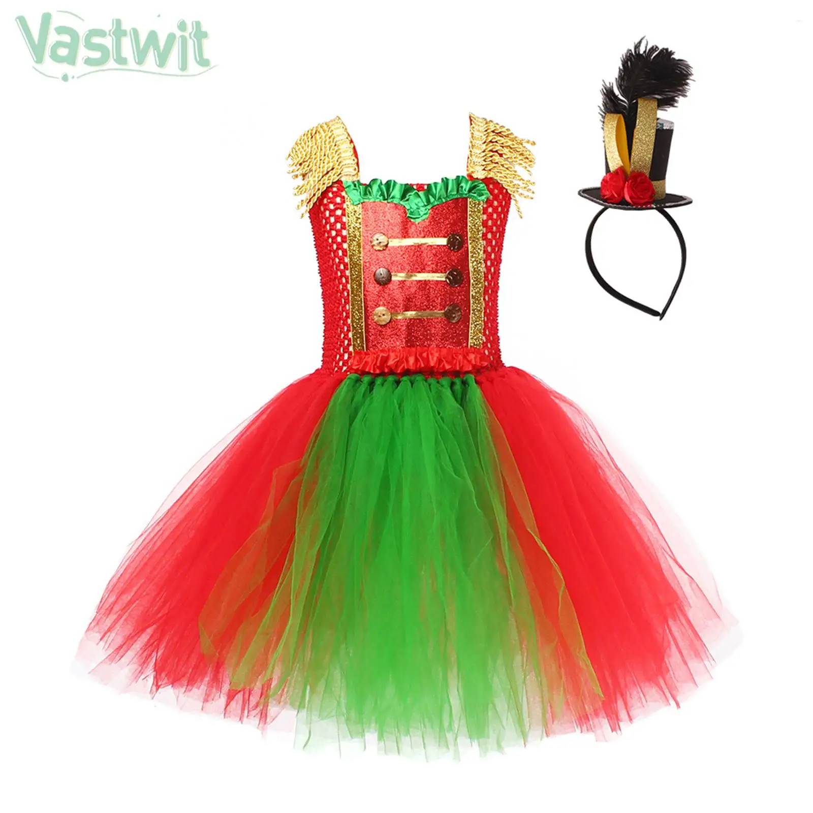 Kids Girls Christmas Dress Xmas Halloween Masquerade Elf Cosplay Performance Costume Sleeveless Tulle Tutu Dress with Headwear
Kids Girls Christmas Dress Xmas Halloween Masquerade Elf Cosplay Performance Costume Sleeveless Tulle Tutu Dress with Headwear