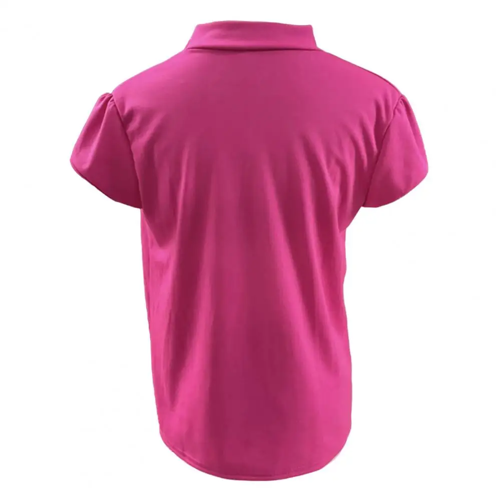 Women Shirt Popular Half Turtleneck Elegant Pure Color Button Shirt for Party
Women Shirt Popular Half Turtleneck Elegant Pure Color Button Shirt for Party