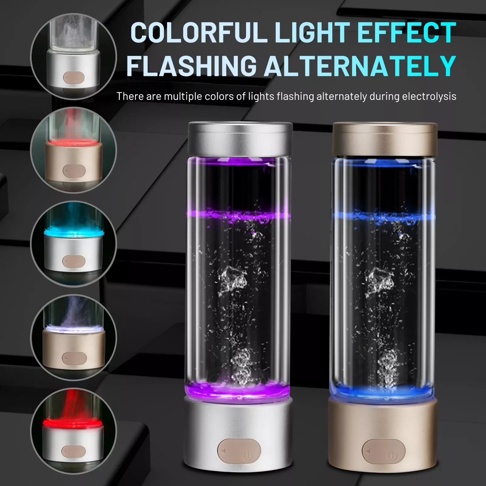 Hydrogen Rich Water Bottle Lonizer Alkaline Generator Portable Healthy Cup USB Rechargeable Anti-Aging Hydrogen Water 400ml
Hydrogen Rich Water Bottle Lonizer Alkaline Generator Portable Healthy Cup USB Rechargeable Anti-Aging Hydrogen Water 400ml