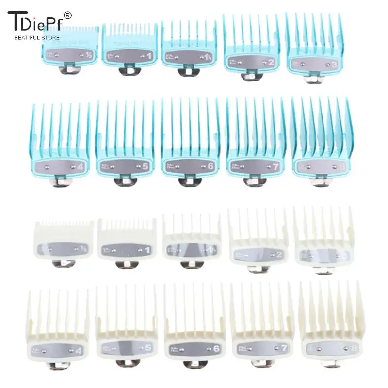 

2/8/10Pcs Hair Clipper Cutting Guides Combs With Metal Clip Clipper Guards For Clipper Trimmer Guards Attachment Limit Comb
