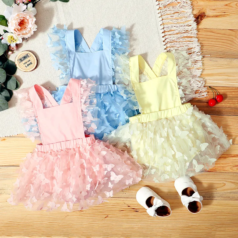 0-18M Baby Girls Butterfly Tulle Romper Dress Ruffle Sleeveless Square Neck Lace Bodysuit Jumpsuits Baby Summer Clothing
0-18M Baby Girls Butterfly Tulle Romper Dress Ruffle Sleeveless Square Neck Lace Bodysuit Jumpsuits Baby Summer Clothing
