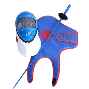 New Fencing Uniform Suit for Kids Training Equipment Plastic Helmet Face Mask Vest Fencing Protection Gears Fencing Equipment