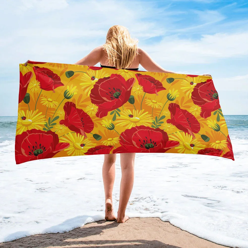 Red Flower Poppy Daisy Quick Dry Bath Towel Summer Swimming Beach Towel Microfiber Bath Towels for Adults
Red Flower Poppy Daisy Quick Dry Bath Towel Summer Swimming Beach Towel Microfiber Bath Towels for Adults