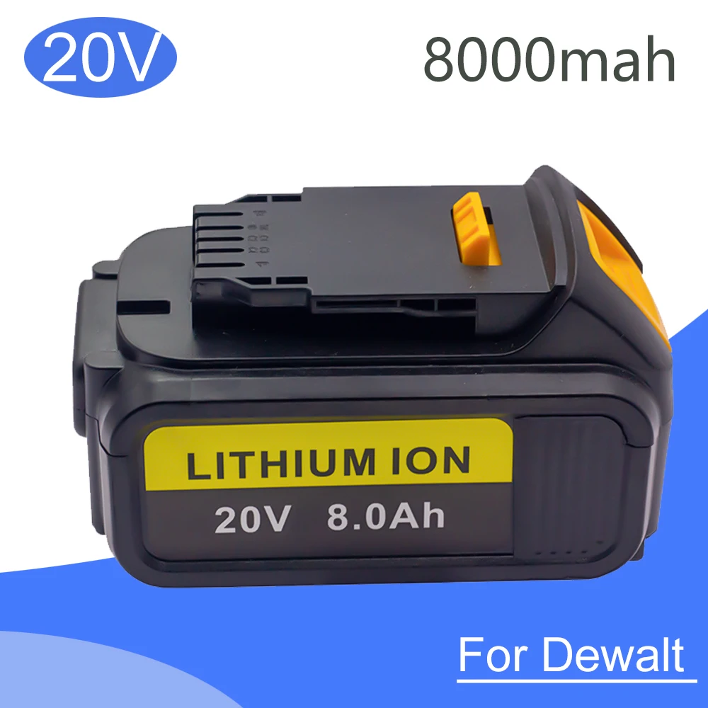 Original 20V 8000mah for Dewalt DCB200 Rechargeable Li-ion Battery 20V MAX Replacement for DeWalt DCB205 DCB201 DCB203 Power
Original 20V 8000mah for Dewalt DCB200 Rechargeable Li-ion Battery 20V MAX Replacement for DeWalt DCB205 DCB201 DCB203 Power