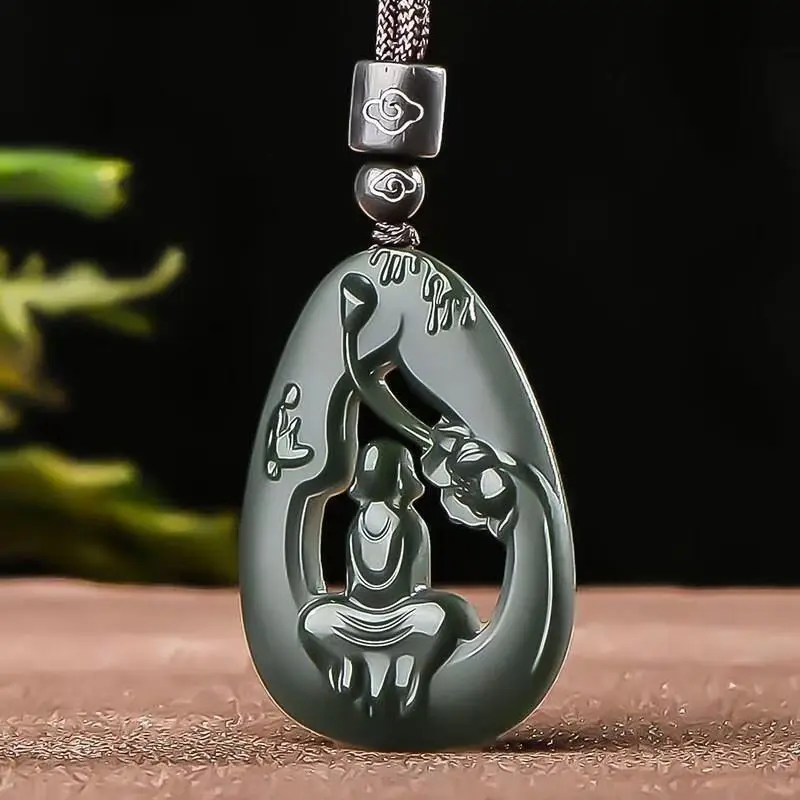 Hetian jade sapphire hollow five-way pendant jadeite sky sapphire men's and women's jade pendant double-sided
Hetian jade sapphire hollow five-way pendant jadeite sky sapphire men's and women's jade pendant double-sided