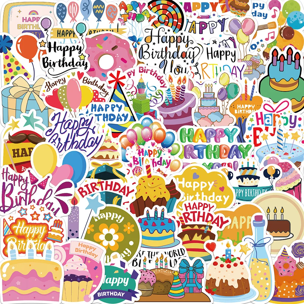10/30/50PCS Cartoon Birthday Wishes Stickers Bags Mobile Phones Laptops Bicycles DIY Graffiti PVC Decorative Stickers Wholesale
10/30/50PCS Cartoon Birthday Wishes Stickers Bags Mobile Phones Laptops Bicycles DIY Graffiti PVC Decorative Stickers Wholesale