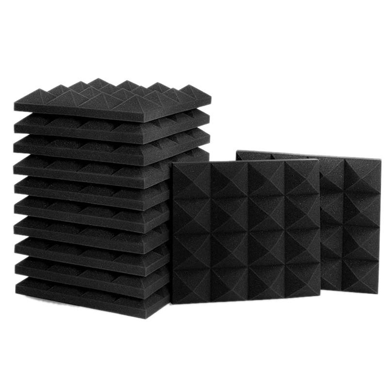 12 Pcs Acoustic Foam Panel, Sound Insulation Treatment Studio Wall Liner Sound-Absorbing Fireproof Pyramid Wall Panel
12 Pcs Acoustic Foam Panel, Sound Insulation Treatment Studio Wall Liner Sound-Absorbing Fireproof Pyramid Wall Panel