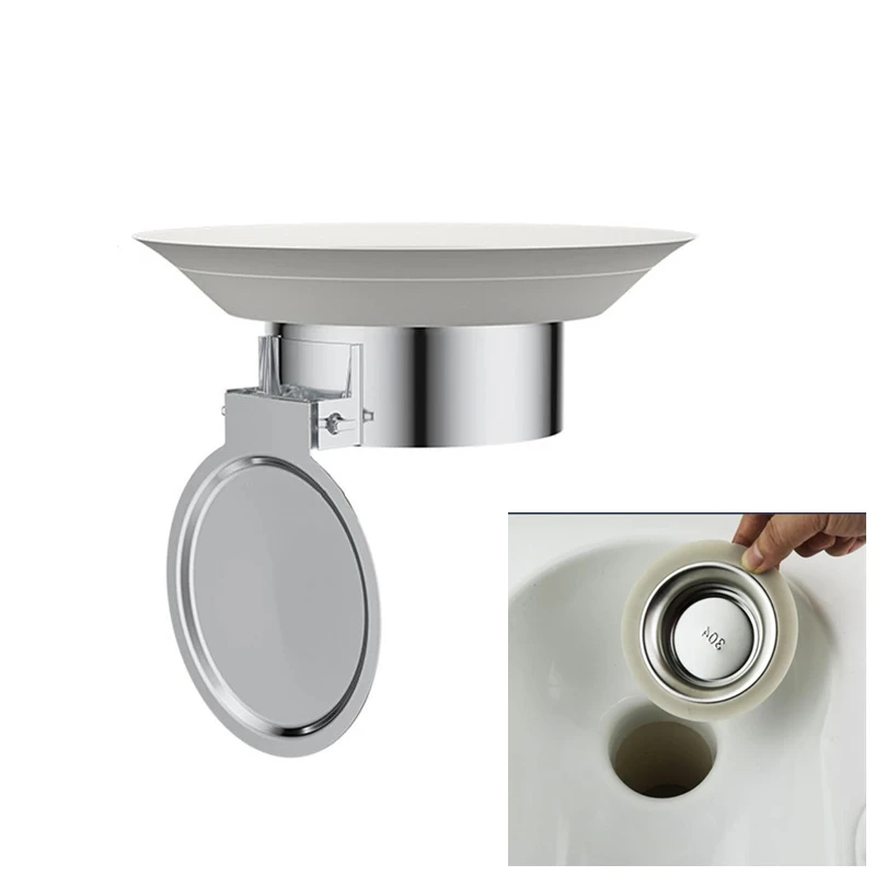 

Durable Squatting Pan Anti-smell Plug Squat Toilet Deodorize Stopper Stainless Bathtub Anti-blocking Cover Bathroom Accessorie