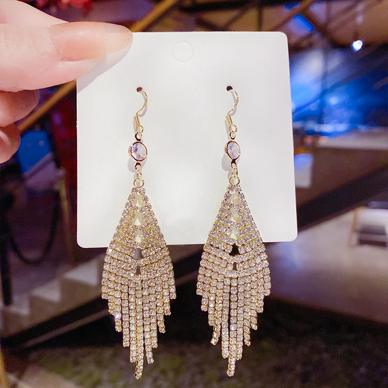 Podollan 925 Silver Needle Premium Waterdrop Stud Earrings Long Tassel Crystal Earrings Wedding Fashion Jewelry Accessories
Podollan 925 Silver Needle Premium Waterdrop Stud Earrings Long Tassel Crystal Earrings Wedding Fashion Jewelry Accessories