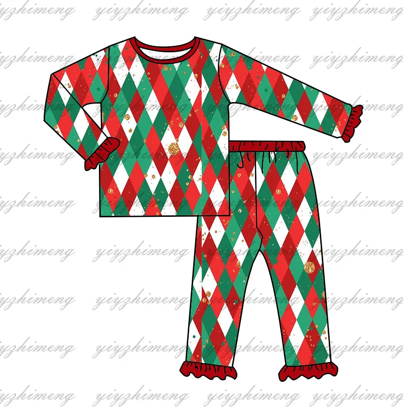 Christmas pyjamas Baby Girls Boys Red and green matching diamond plaid pattern home improvement set children's clothing siblings
Christmas pyjamas Baby Girls Boys Red and green matching diamond plaid pattern home improvement set children's clothing siblings