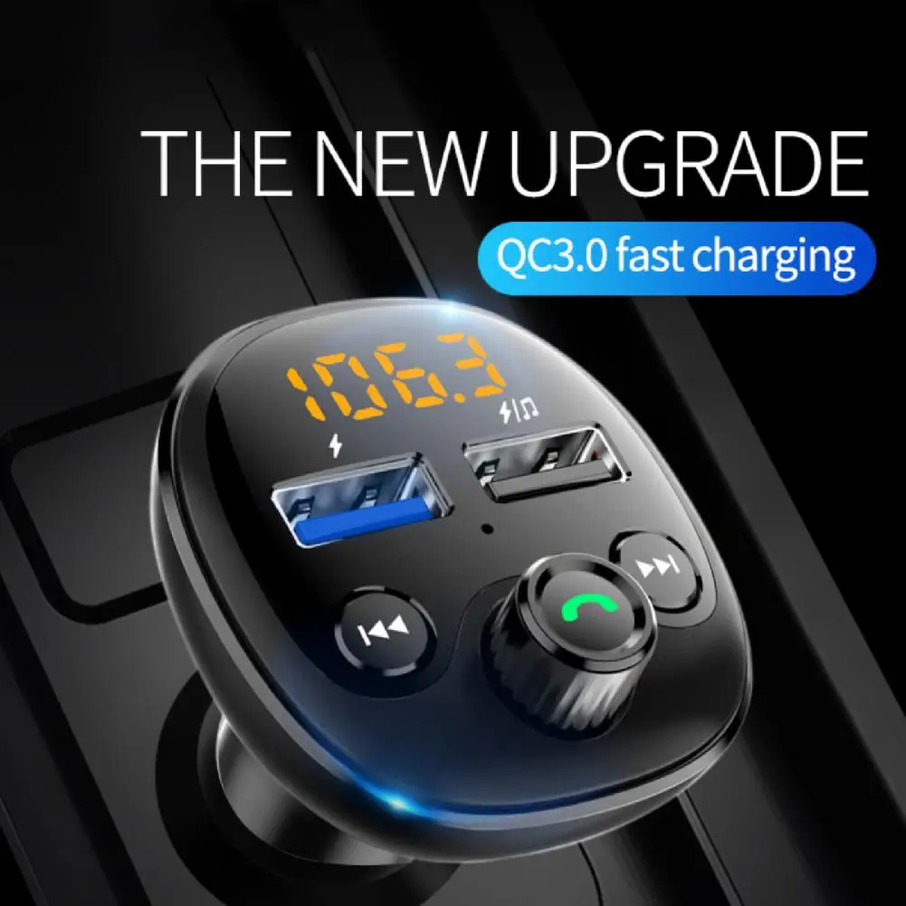 3.1A Car FM Transmitter Bluetooth 5.0 Wireless Car kit Handfree QC 3.0 Dual USB Car Charger MP3 Music TF Card U disk AUX Player
3.1A Car FM Transmitter Bluetooth 5.0 Wireless Car kit Handfree QC 3.0 Dual USB Car Charger MP3 Music TF Card U disk AUX Player