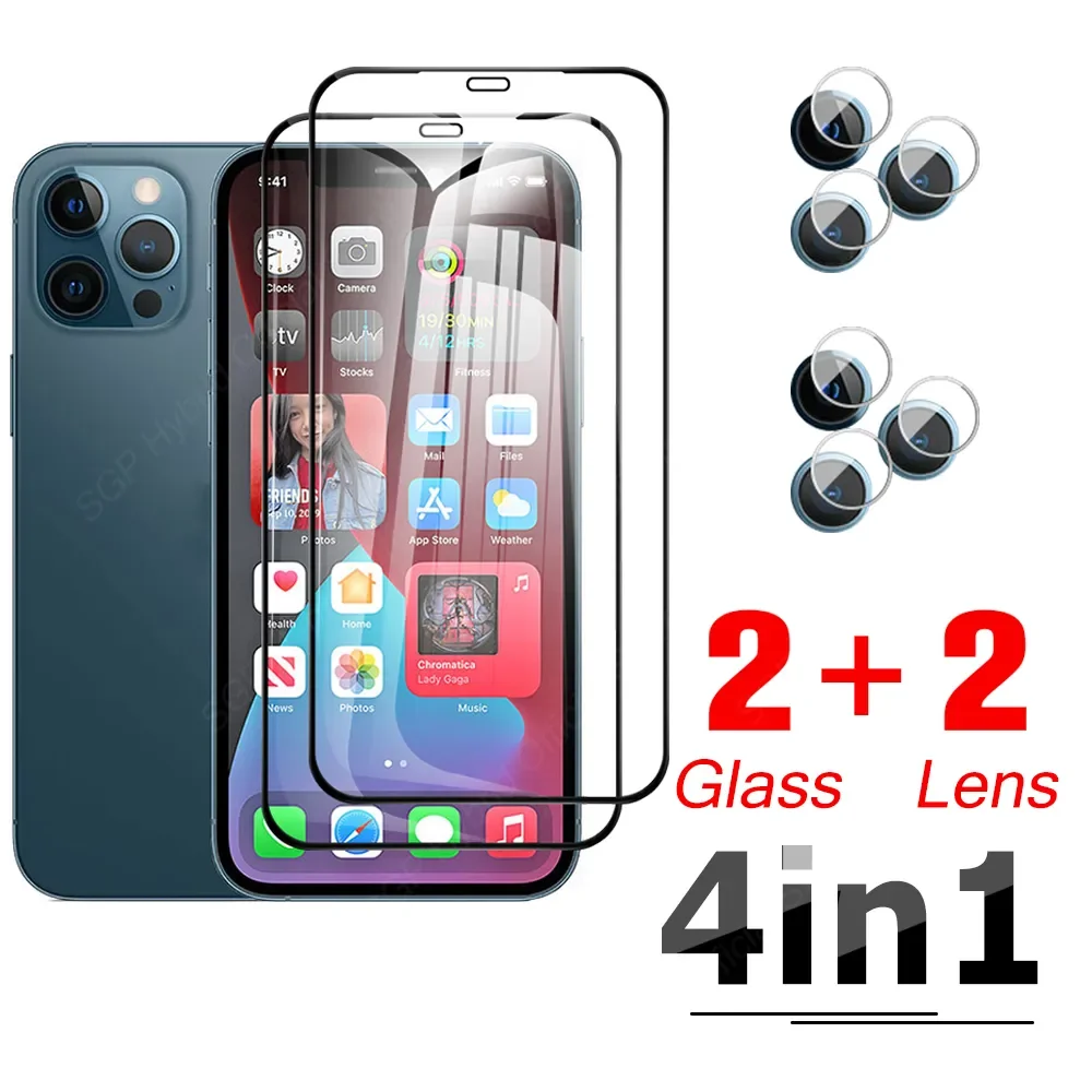 

Full Cover Tempered Glass For Iphone 13 Pro Max 13mini 13pro Iphone13 12pro 12 Mini Protective Film Camera Screen Protector