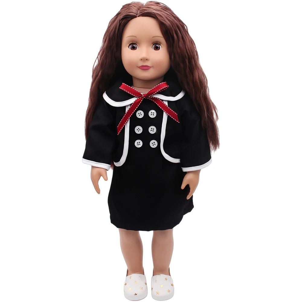 Doll Clothes Black English Bow School Dress 18 Inch American Og Girl Doll 43 CM Reborn Baby New Born Doll DIY Toy Gift c259
Doll Clothes Black English Bow School Dress 18 Inch American Og Girl Doll 43 CM Reborn Baby New Born Doll DIY Toy Gift c259
