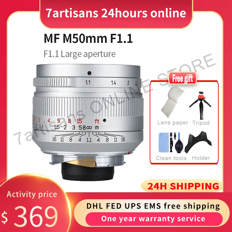

7 Artisans 50mm F1.1large Aperture Paraxial M-mount Lens For Leica Cameras M-m M240 M3 M5 M6 M7 M8 M9 M9p M10 Free Shipping