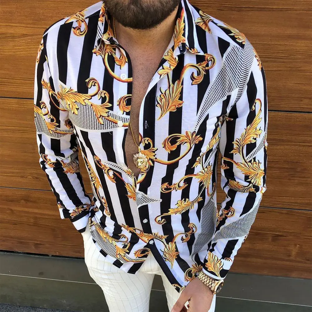 Fashion Leisure Shirts Button-Down Comfortable Dressy Formal Holiday Lapel Long Sleeve Printed Shirts Slim Fit
Fashion Leisure Shirts Button-Down Comfortable Dressy Formal Holiday Lapel Long Sleeve Printed Shirts Slim Fit
