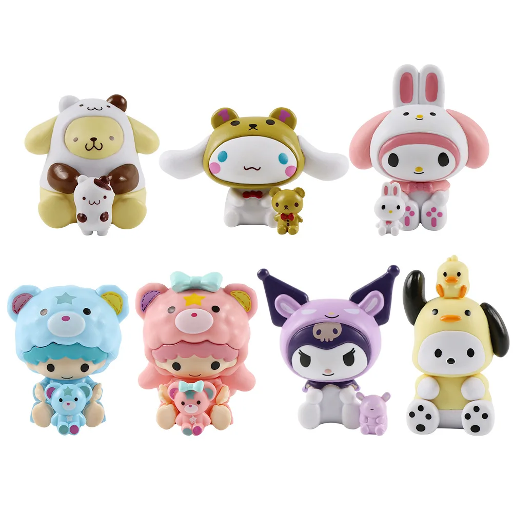 7pcs/set Little Twins Star Kuromi Anime Sanrio Figure Cute Doll Anime Model Car Home Birthday Cake Decoration Ornaments Gifts
7pcs/set Little Twins Star Kuromi Anime Sanrio Figure Cute Doll Anime Model Car Home Birthday Cake Decoration Ornaments Gifts