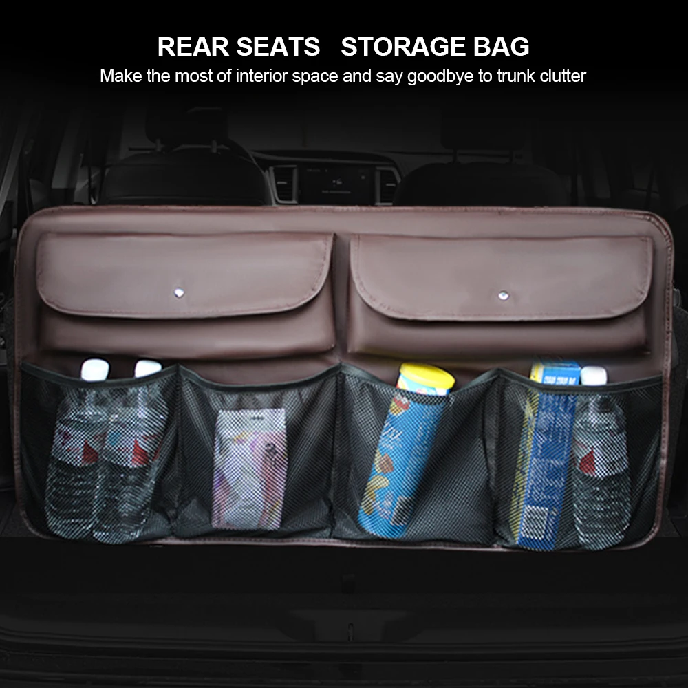 PU Leather Car Back Seat Organizer Storage Bag Rear Mesh Pockets Large Capacity Hanging Anti-Child-Kick Pad Auto Accessories
PU Leather Car Back Seat Organizer Storage Bag Rear Mesh Pockets Large Capacity Hanging Anti-Child-Kick Pad Auto Accessories