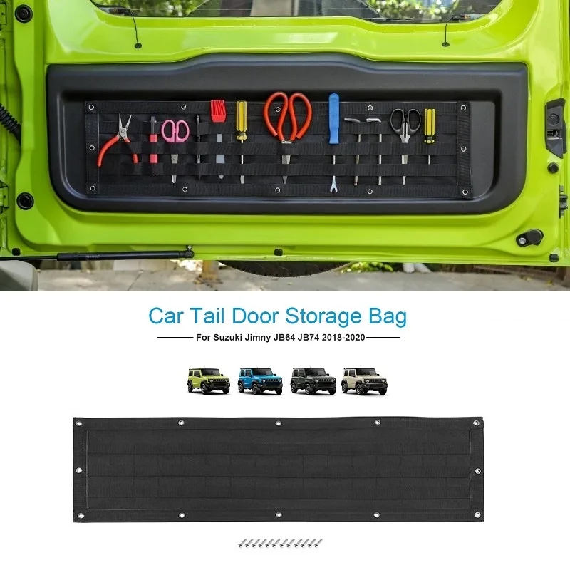Stowing Tidying For Jimny Car Tailgate Storage Bag Organization Tail Door Storage Pocket Accessories For Suzuki Jimny 2019+
Stowing Tidying For Jimny Car Tailgate Storage Bag Organization Tail Door Storage Pocket Accessories For Suzuki Jimny 2019+