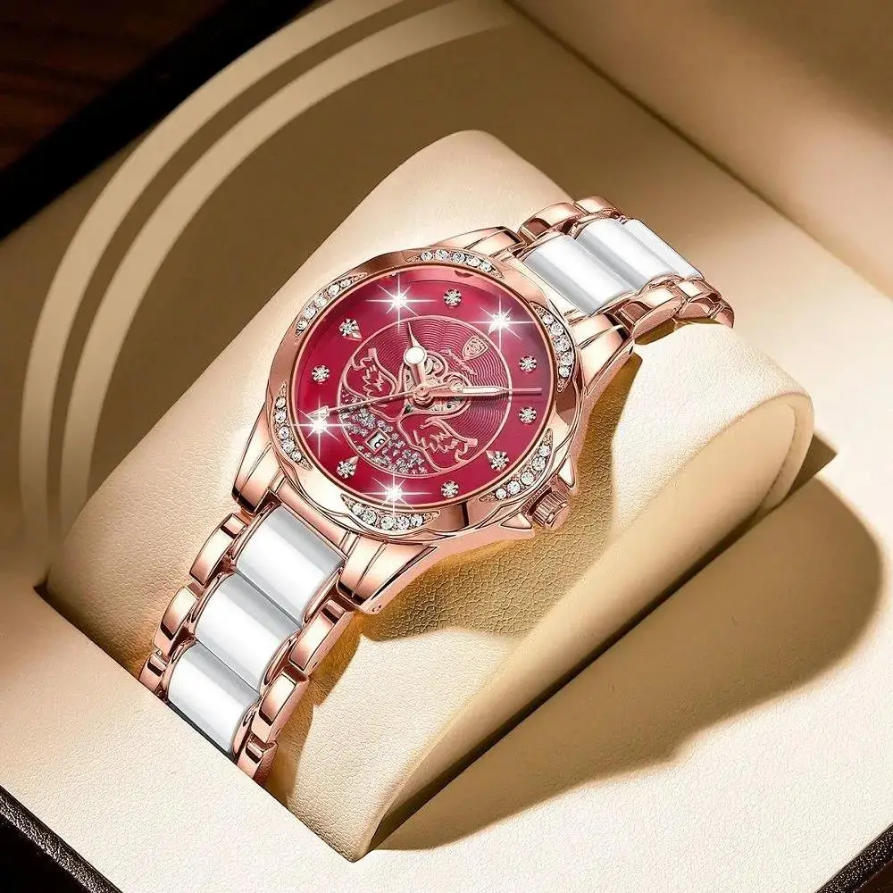 POEDAGAR Women Watch Luxury Quartz Diamond Rose Gold Ceramics Steel Watches Waterproof Luminous Swiss Brand Ladies Wristwatches
POEDAGAR Women Watch Luxury Quartz Diamond Rose Gold Ceramics Steel Watches Waterproof Luminous Swiss Brand Ladies Wristwatches
