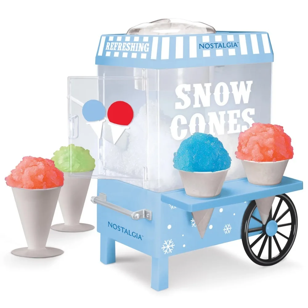 

Snow Cone Maker Blue Ice Crusher Ice Scraping Machine Icee Slushie Machine Slush Hail Home Shaved Shaving Snowflake Chopper