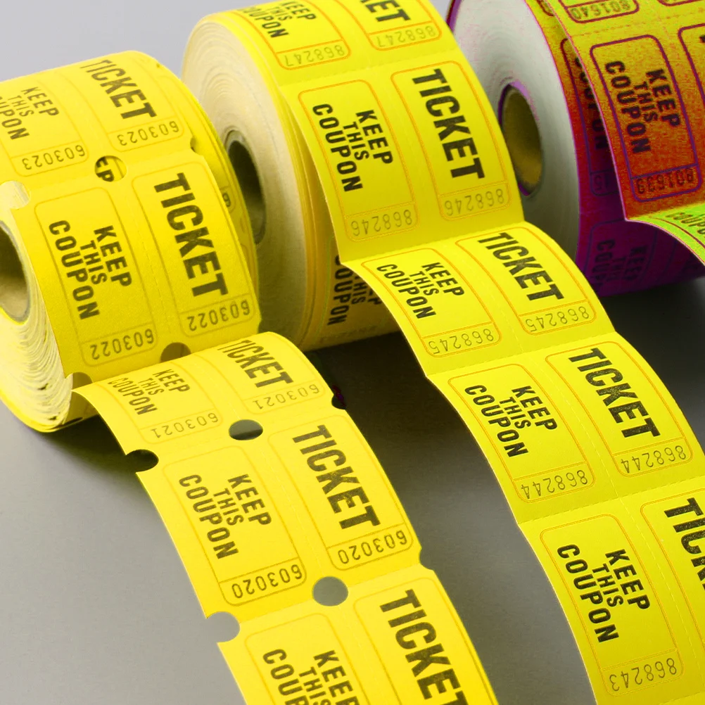 

1 roll of Raffle Tickets Roll Amusement Park Tickets Universal Tickets Roll Tickets Label Roll