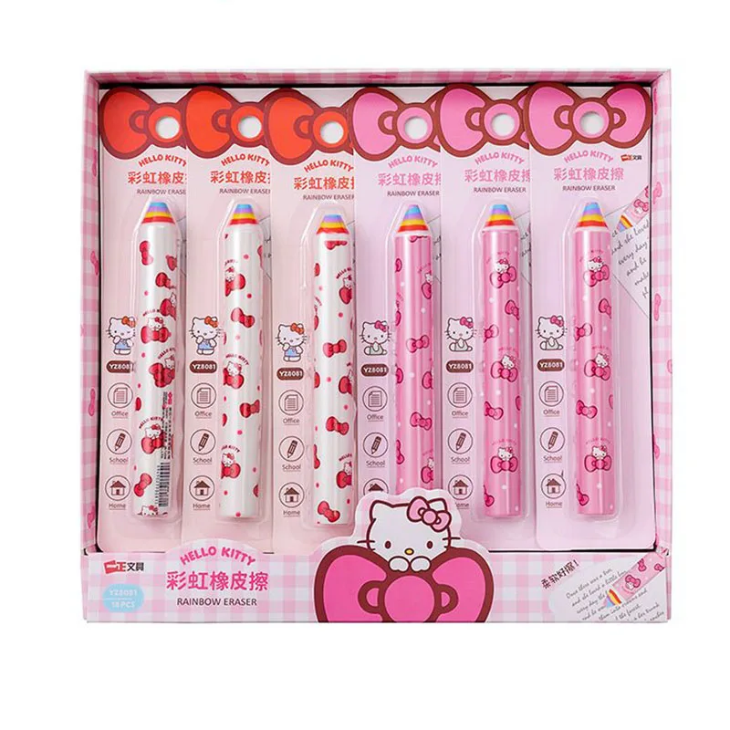 Kawaii HelloKittys Rainbow Eraser Cartoon Sanrio Girl Heart Creative Pencil Seamless Erase Office Supplies Stationery Prizes
Kawaii HelloKittys Rainbow Eraser Cartoon Sanrio Girl Heart Creative Pencil Seamless Erase Office Supplies Stationery Prizes