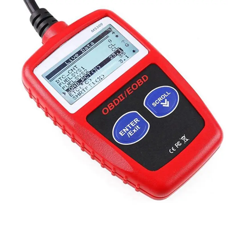 

MS309 Car Fault Code Reader Vehicle Code Reader Check Emission Monitor Status CAN-BUS Diagnostic Scan Tool For All OBD II