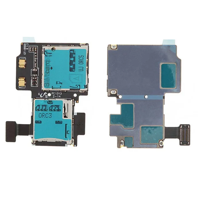 

Micro SD Memory + SIM Card Reader Holder Socket Slot Tray Flex Cable For Samsung Galaxy S4 i9500 i9505